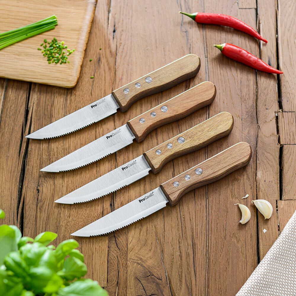 ProCook Acacia Steak Knife Set 4 Piece