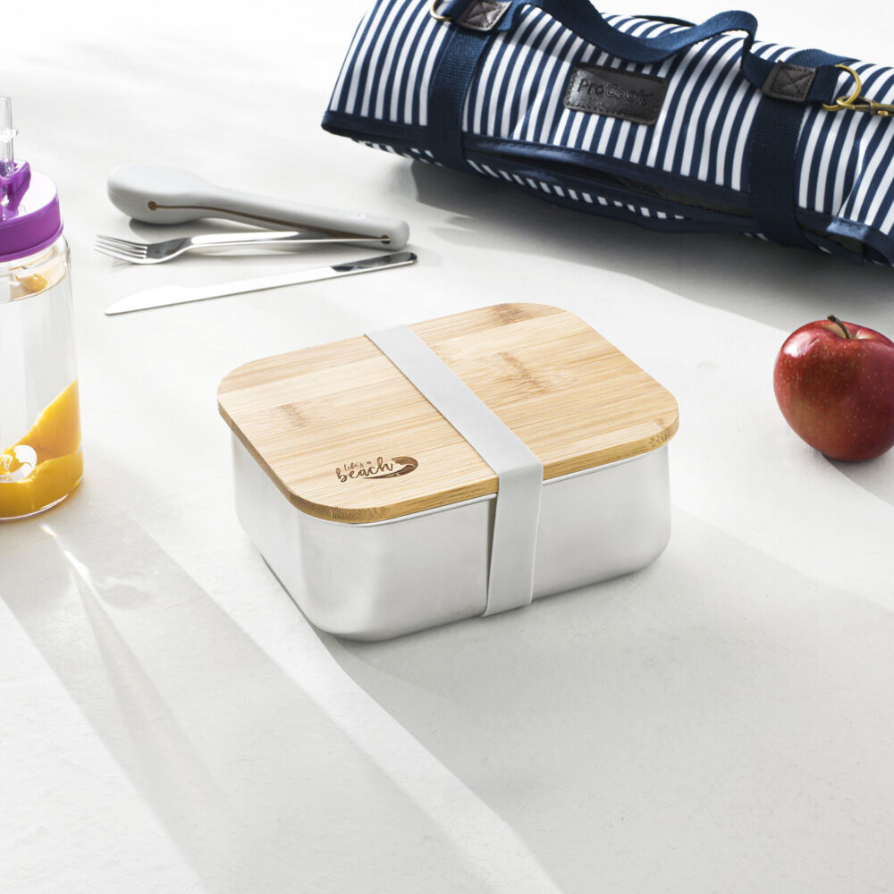 Life's a Beach Stainless Steel Lunch Box Grey Life's a Beach from ProCook