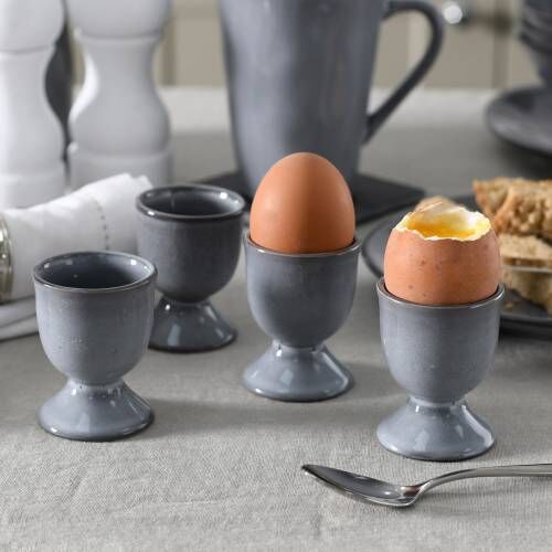 Malmo Charcoal Egg Cup Set of 4 - 6.5cm