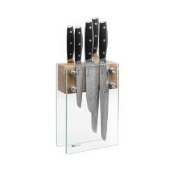 Main image for image of Elite AUS10 Knife Set 5 Piece and Magnetic Glass Block