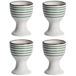 Coastal Stoneware Green Egg Cup - Set of 4 - 7cm