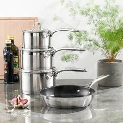 Secondary image for image of Professional Stainless Steel Cookware Set 4 Piece