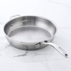 Professional Stainless Steel Frying Pan - Uncoated 30cm