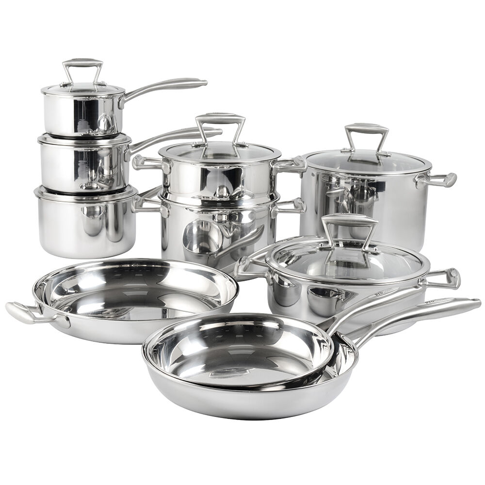 Elite Tri-ply Cookware Set Uncoated 10 Piece | Elite Tri-Ply from ProCook