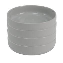 Stockholm Grey Stoneware Pasta Bowl - Set of 4 - 18.5cm
