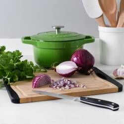 Secondary image for image of Non-Slip Bamboo Chopping Board Medium Black Ends