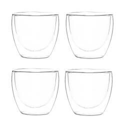 ProCook Double Walled Glass Cup Set of 4 - 110ml Handleless