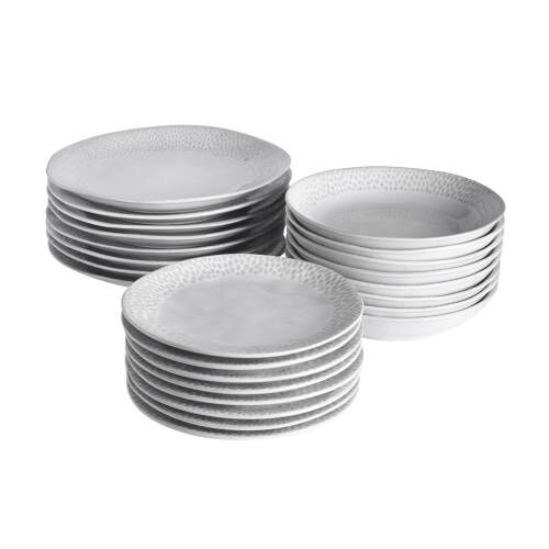 Malmo Dove Grey Teardrop Dinner Set