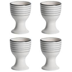 Coastal Stoneware Grey Egg Cup - Set of 4 - 7cm