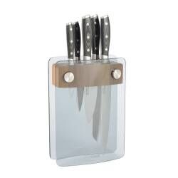 Professional X50 Knife Set - 5 Piece and Glass Block