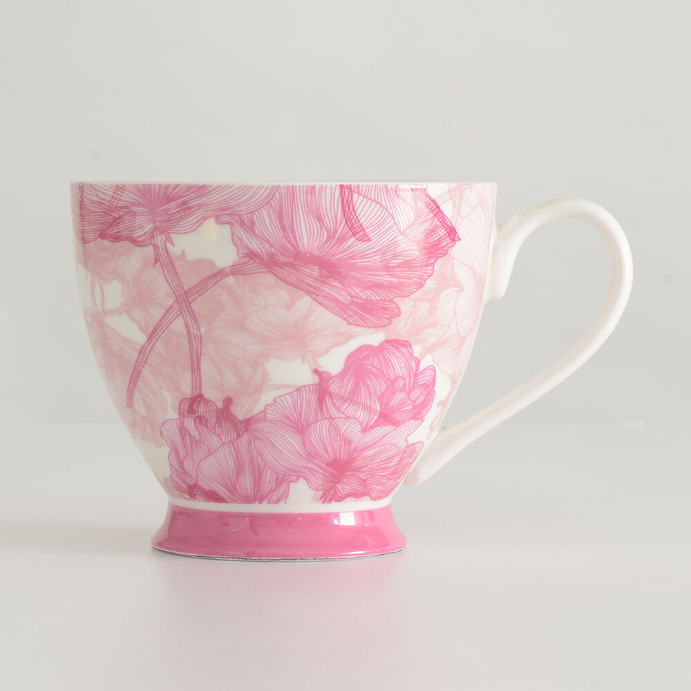 ProCook Footed Mug Pink Floral