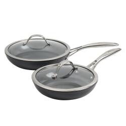 Professional Ceramic Frying Pan with Lid Set - 20cm and 24cm