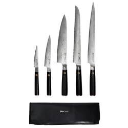 Damascus 67 Knife Set - 5 Piece and Knife Case