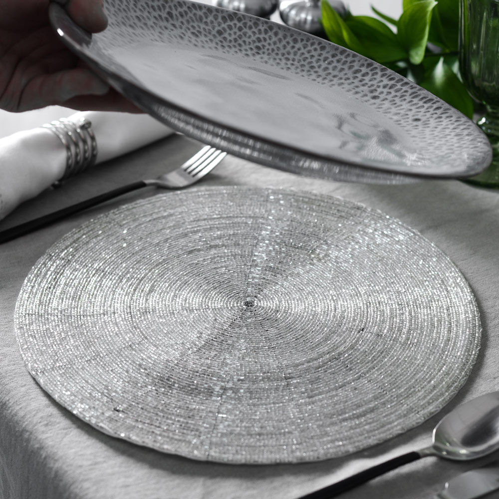ProCook Beaded Placemat Silver Set of 4