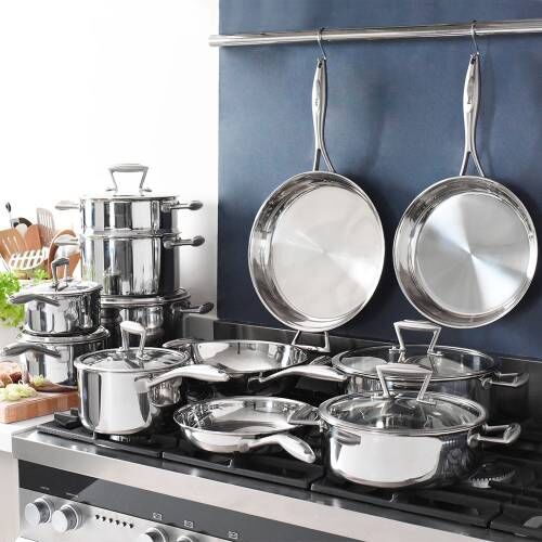 Elite Tri-ply Cookware Set Uncoated 12 Piece