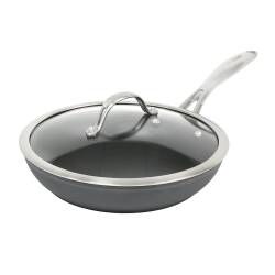 Professional Anodised Frying Pan with Lid - 24cm