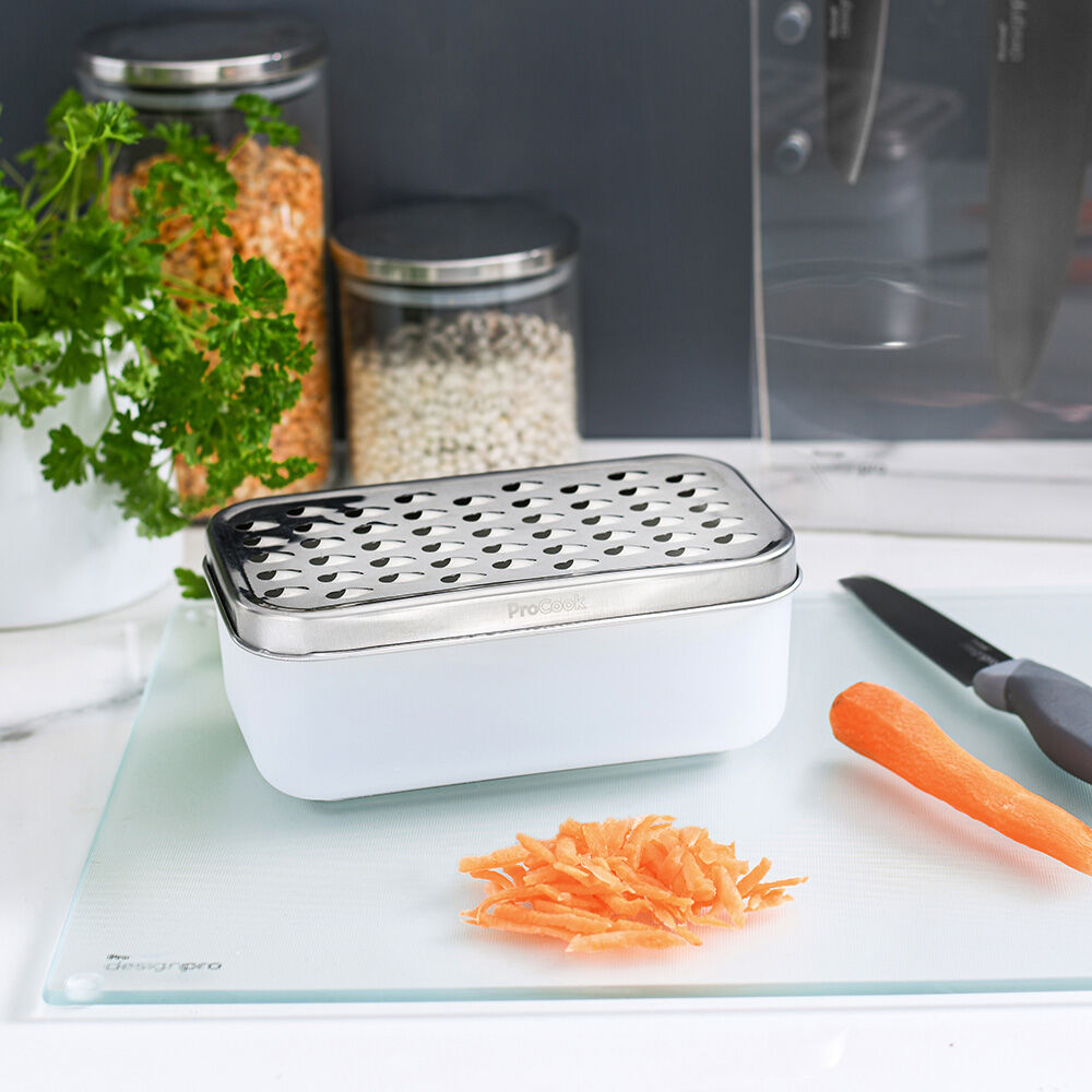 ProCook Box Grater with Lid Charcoal