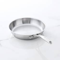 Professional Stainless Steel Frying Pan - Uncoated 24cm