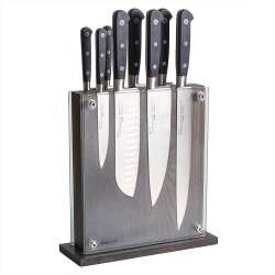 Professional X50 Chef Knife Set - 8 Piece and Magnetic Glass Block