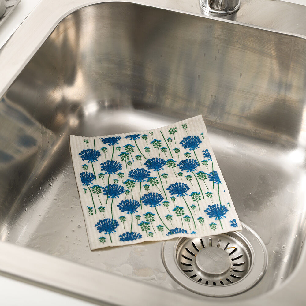 ProCook Eco Dishcloth Blue Floral