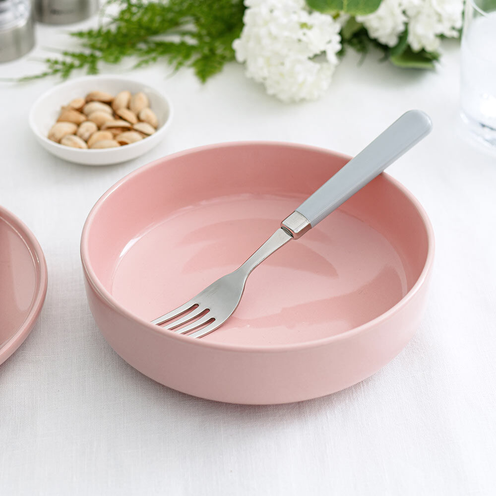 Stockholm Pink Stoneware Pasta Bowl Set of 4 - 18.5cm