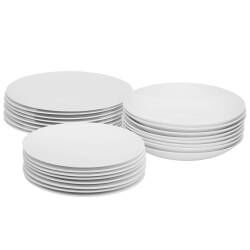 Valletta Bone China Dinner Set With Pasta Bowls - Two x 12 Piece - 8 Settings