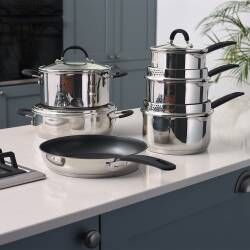 Secondary image for image of Gourmet Stainless Steel Cookware Set 6 Piece
