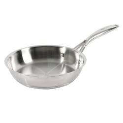 Professional Stainless Steel Frying Pan - Uncoated 20cm