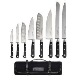 Professional X50 Chef Knife Set - 8 Piece and Canvas Knife Case