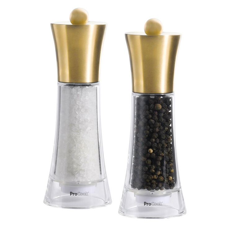 Gold Salt and Pepper Mill Set 18cm ProCook