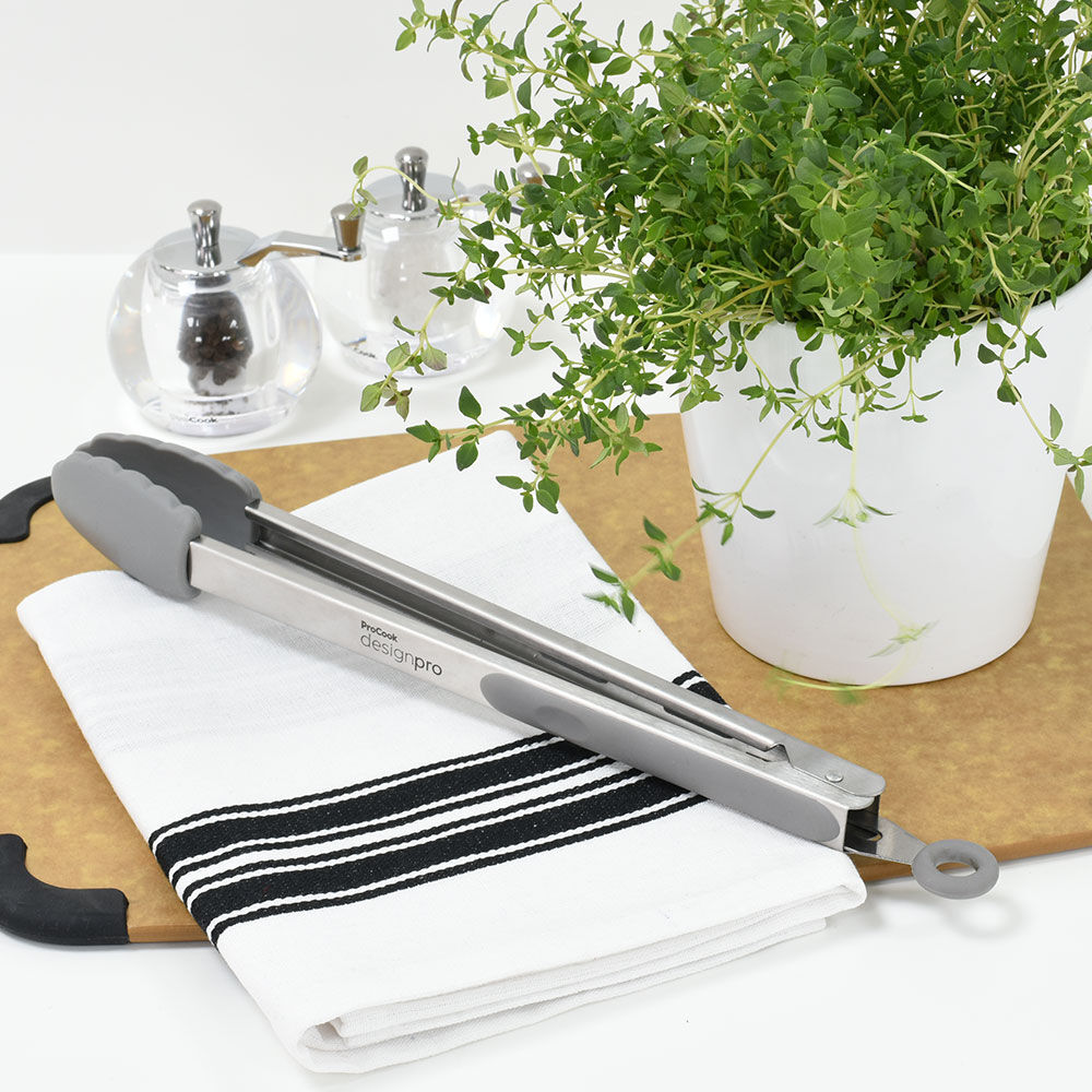 Designpro Silicone Kitchen Tongs Grey
