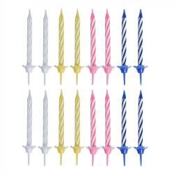 ProCook Candy Stripe Birthday Candles - Set of 24