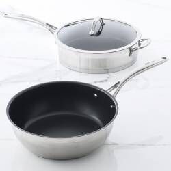 Professional Stainless Steel Sauteuse and Saute Pan Set - 2 Piece