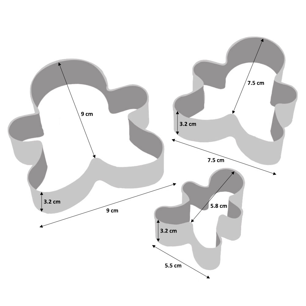 Gingerbread Men Cookie Cutters Set Of 3 Pastry And Cookie Cutters From Procook 6904