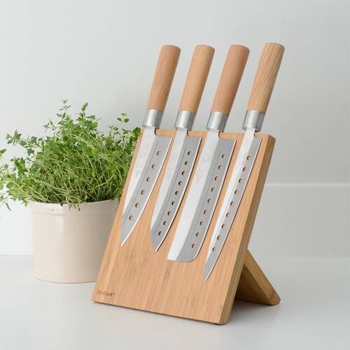 ProCook Japanese Knife Set 4 Piece and Magnetic Block