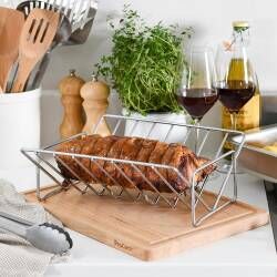 Secondary image for image of Stainless Steel Roasting Rack V-Shape