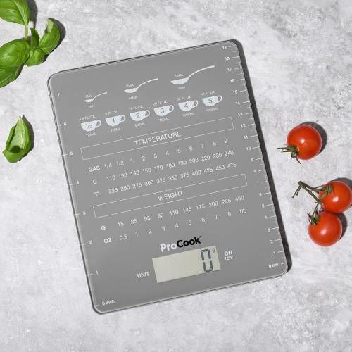 ProCook Glass Digital Scales Conversion Table