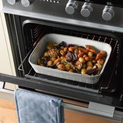 Secondary image for image of Stoneware Oven Dish 35cm x 25cm Reactive Grey