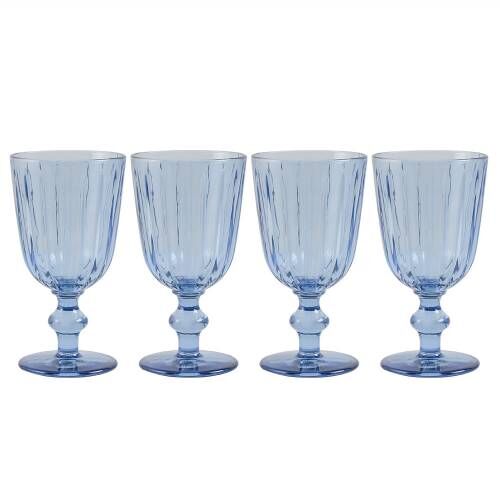 Lorenzo Blue Wine Glasses