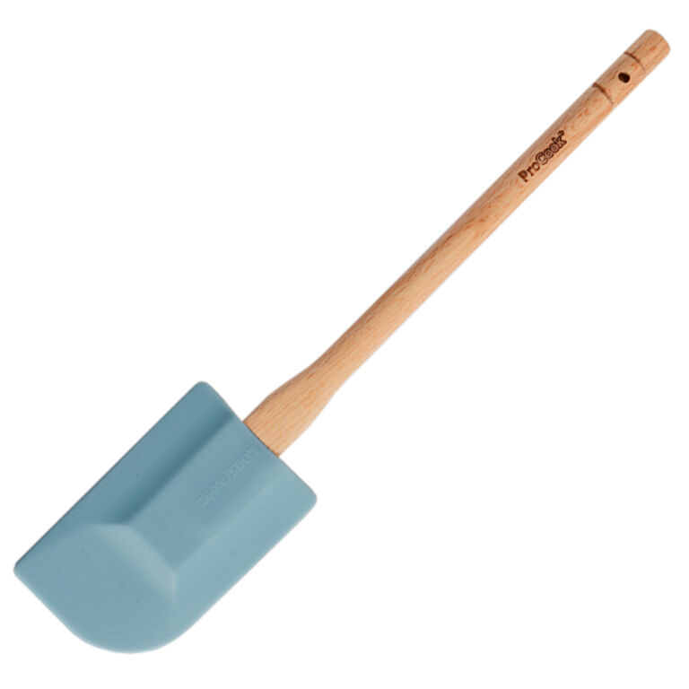 Silicone Wood Spatula Blue