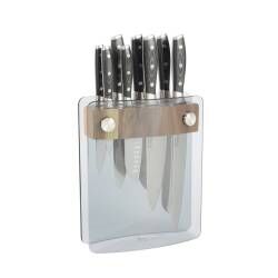 Professional X50 Knife Set - 8 Piece and Glass Block
