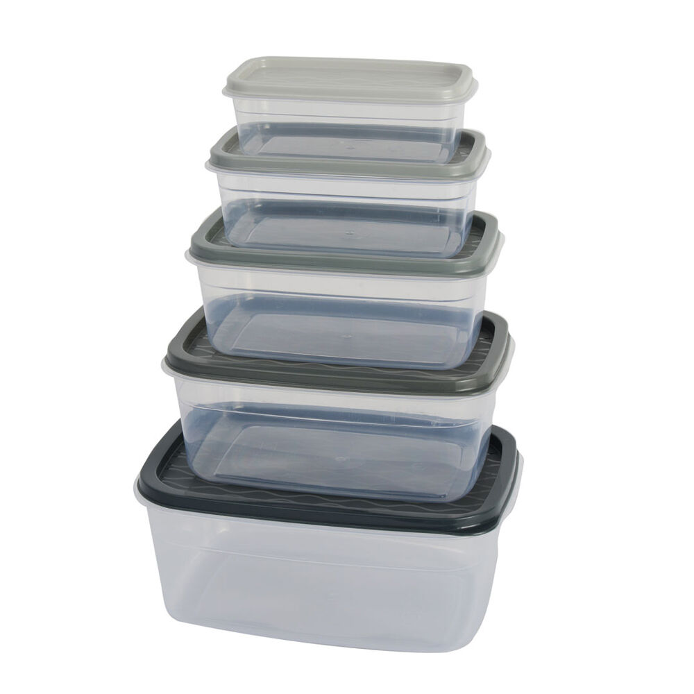 Multi-Compartments Plastic Airtight Food Containers With Lids