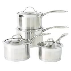 Secondary image for image of Professional Stainless Steel Saucepan Set 4 Piece