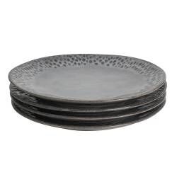 Malmo Charcoal Teardrop Side Plate - Set of 4 - 21.5cm