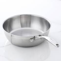 Professional Stainless Steel Sauteuse Pan - Uncoated 28cm