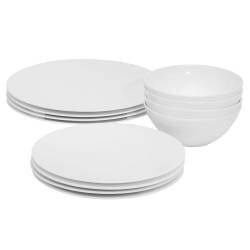 Valletta Bone China Dinner Set With Cereal Bowls - 12 Piece - 4 Settings
