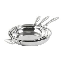 Main image for image of Elite Tri-Ply Frying Pan Set Uncoated 3 Piece