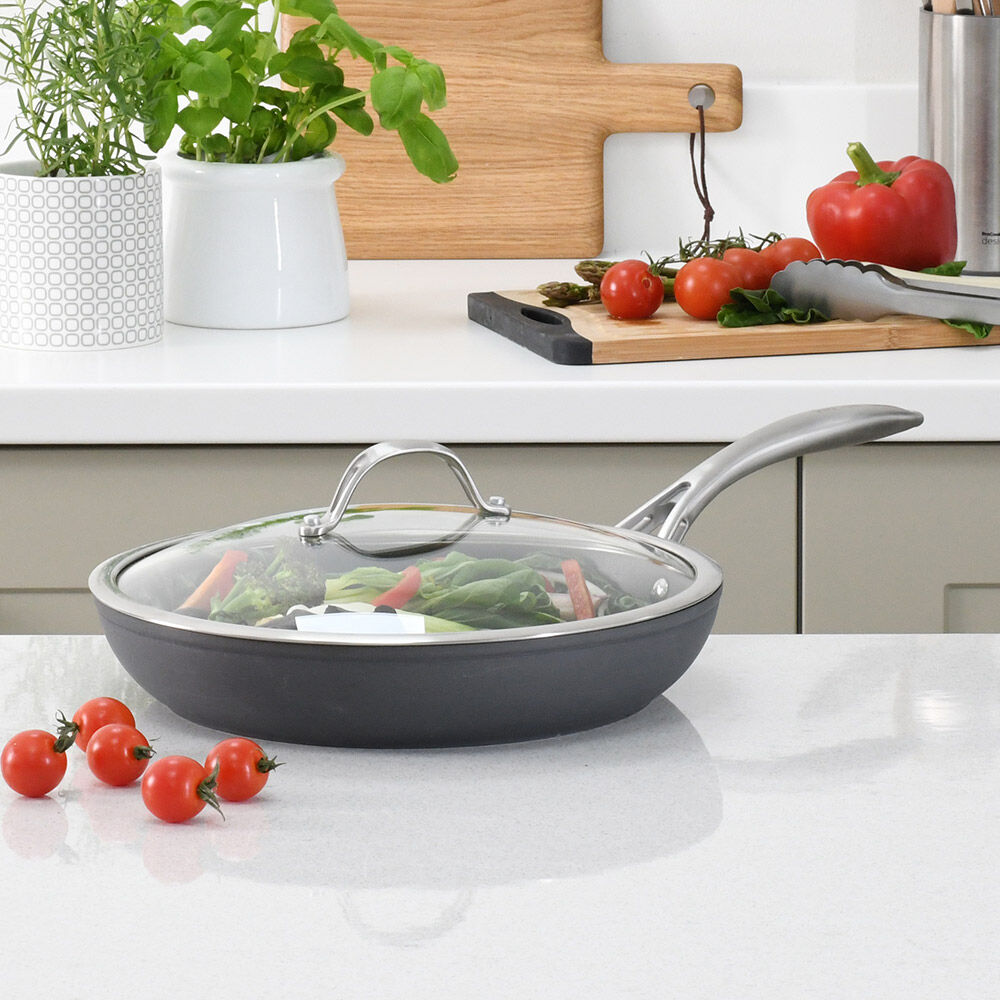 Professional Anodised Frying Pan with Lid 28cm