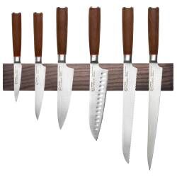 Nihon X50 Knife Set - 6 Piece and Magnetic Ash Knife Rack