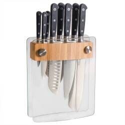 Professional X50 Chef Knife Set - 8 Piece and Glass Block